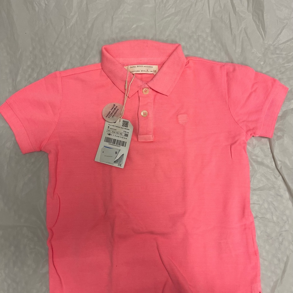 ( buy 2 for 15 🎀) Zara neon pink tee shirt